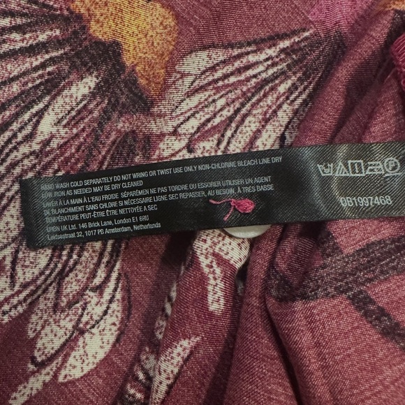 Anthropologie Oversized Button Front Pajama Shirt Mulberry Womens Size XL - Picture 11 of 15